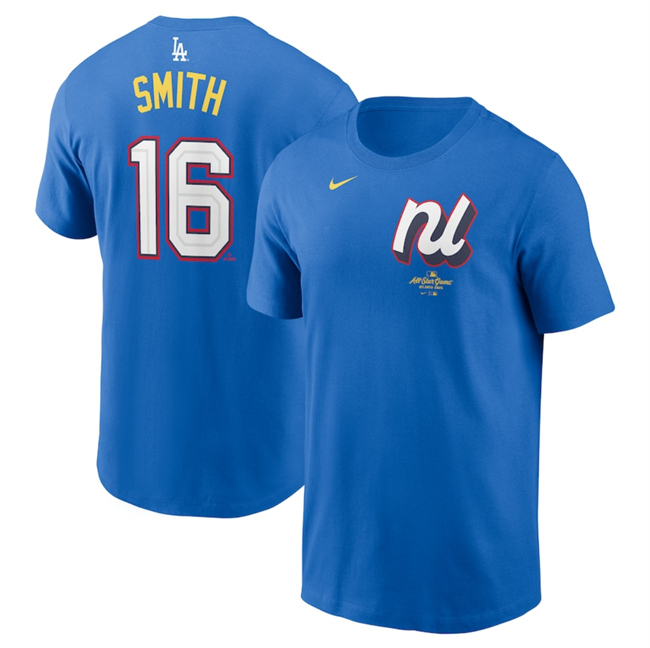 Men's Royal National League #16 Will Smith 2025 All-Star Edition Name & Number T-Shirt
